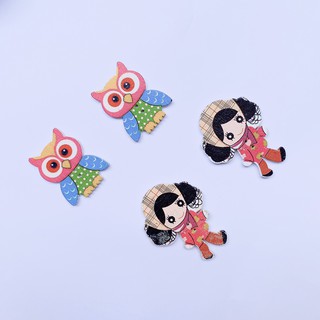 Nút gỗ handmade dùng để trang trí có nhiều hình dễ thương - phụ kiện thời trang