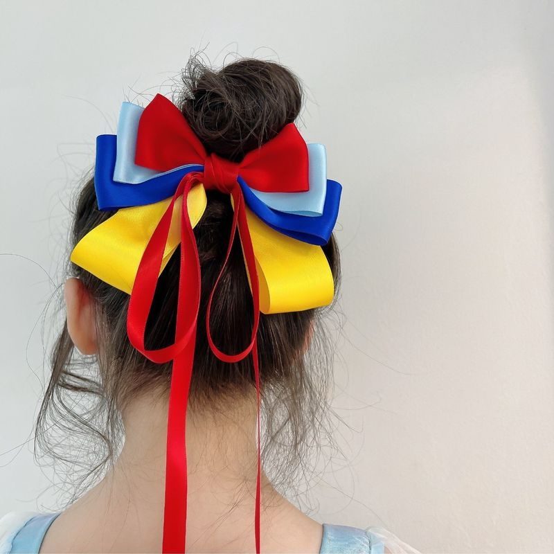 Kẹp Tóc Đính Nơ Ruy Băng Nhiều Màu Sắc Phong Cách Hàn Quốc