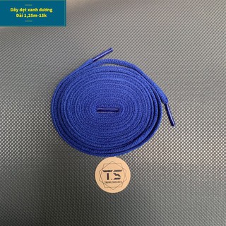 Dây giày xanh dương dẹt (1 Cặp)