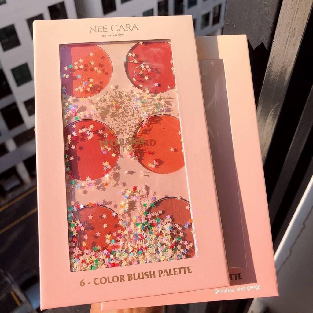 Bảng Phấn Má Hồng Nee Cara LeoPard Live Free 6 Color Blush Palette