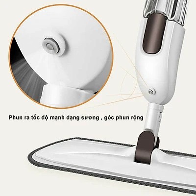 Cây Lau Nhà Phun Sương Chổi Lau Nhà Thông Minh Có Đầu Xoay 360 Độ Tiện Dụng