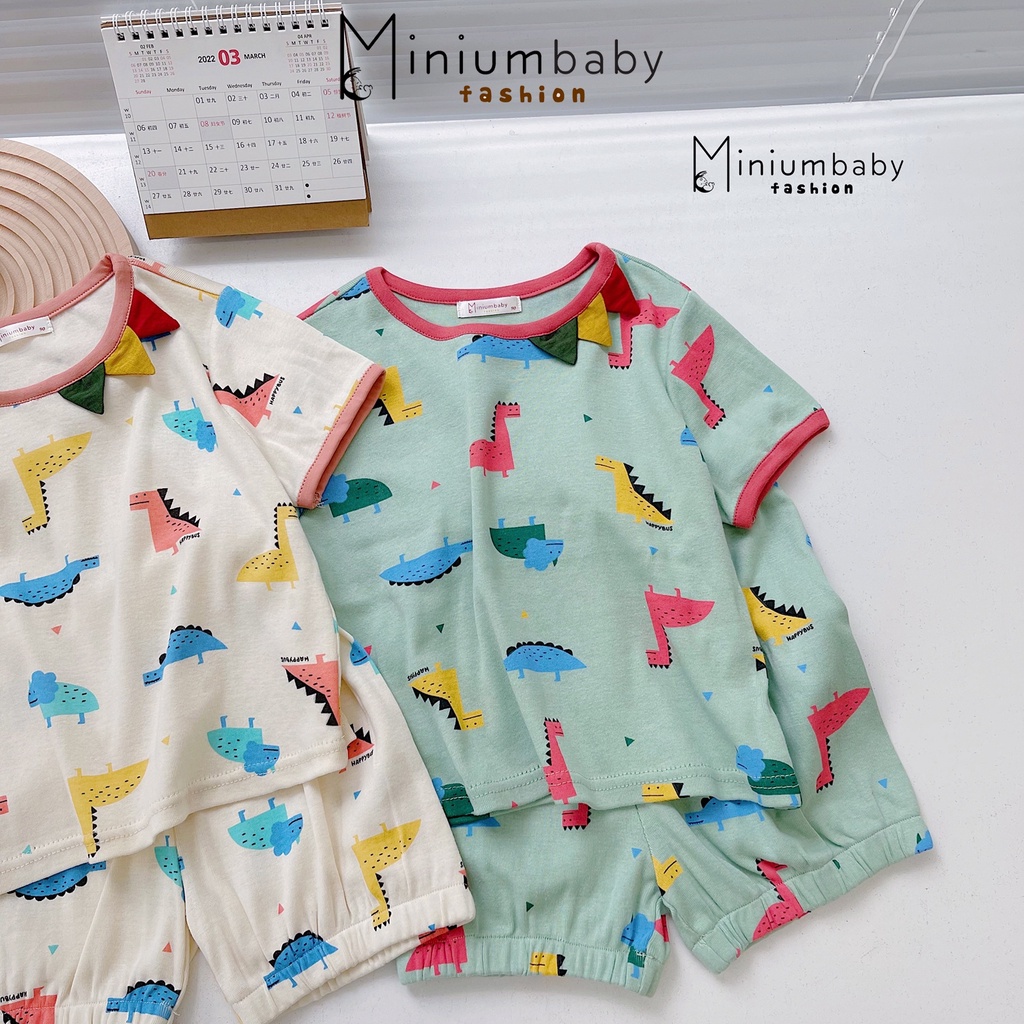 Áo ba lỗ màu hè xanh mát, chất liệu cotton cùng họa tiết đáng yêu, miniumbabyfashion A1604