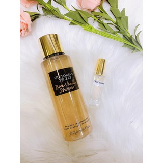 [10 ml]Xịt Body mist Victoria Secret Shimmer Bare Vanilla nhũ - 3WICK STORE