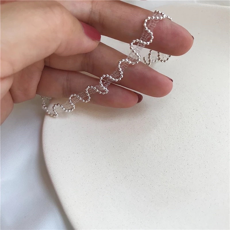 choker vòng cổ bi ren