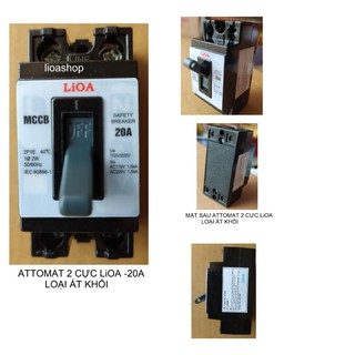 ATTOMAT 2 CỰC LiOA  5A-30A DÒNG ÁT KHỐI.