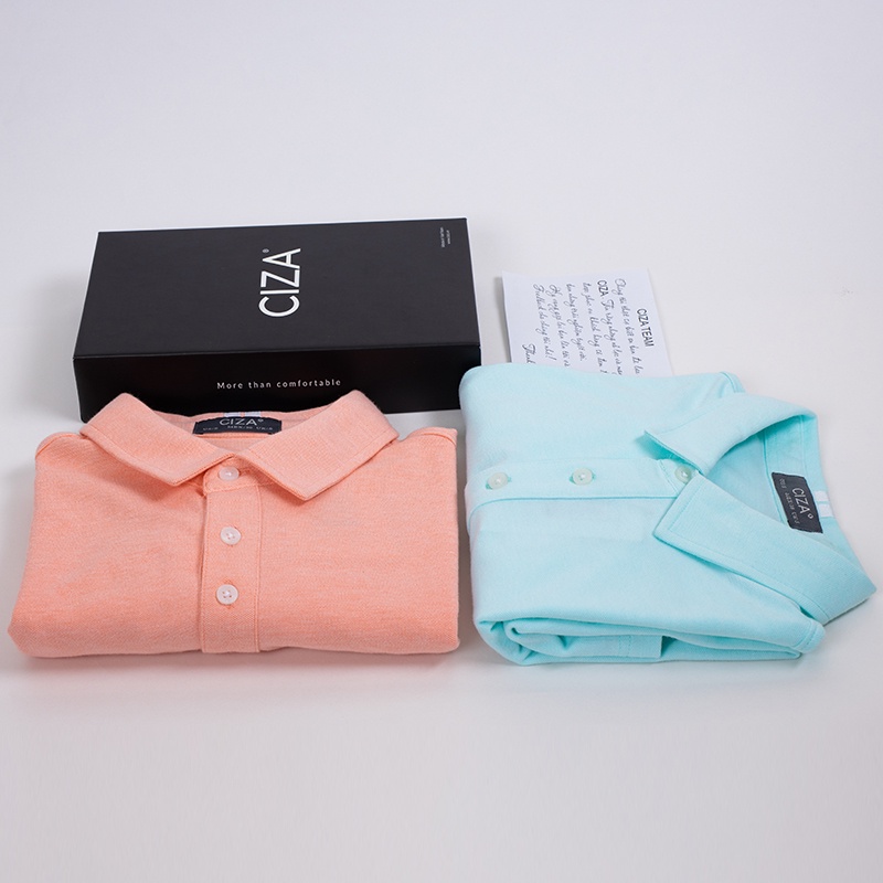 Áo polo nam cotton cao cấp tay ngắn thời trang co giãn 4 chiều thấm hút mồ hôi dáng Regular CIZA APNR33