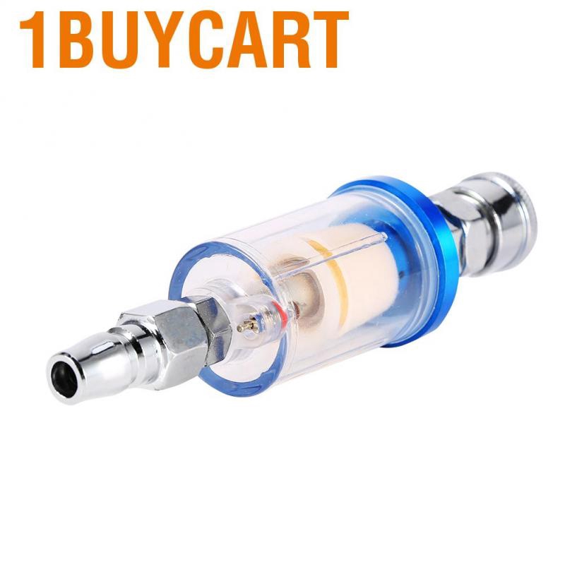 1buycart Spray Gun Air Line Filter Water Trap Clear Painting Moisture Separator with Male and Female Ada
