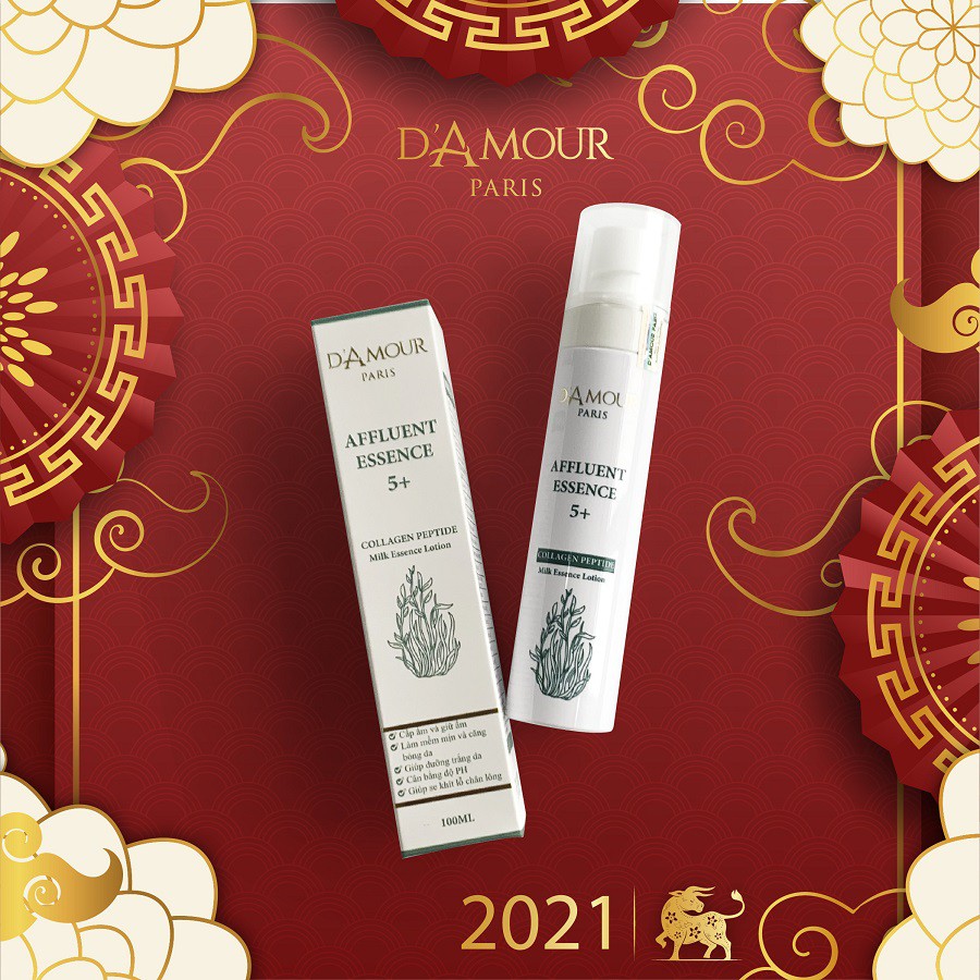 Xịt dưỡng da cấp, giữ ẩm AFFLUENT ESSENCE 5+ (100ml) D'Amour Paris - HA(Loại 1), PHA, AHA... | BigBuy360 - bigbuy360.vn