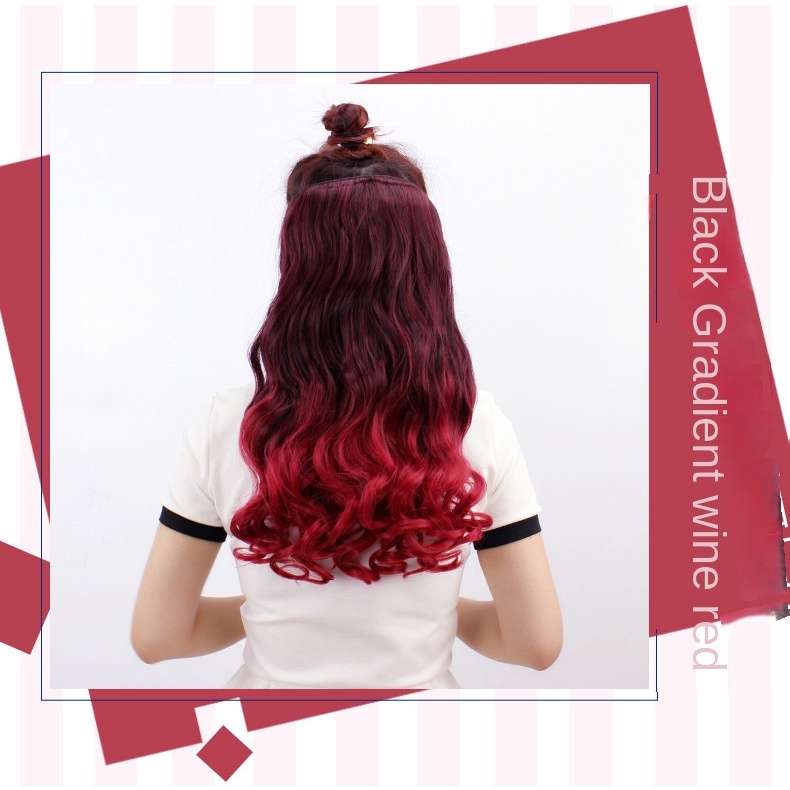 Tóc Giả Dài Xoăn Màu Gradient Thời Trang Cho Nữ