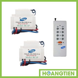 Bộ 2 công tắc điều khiển từ xa sóng RF lắp mặt PANASONIC TPE RC1P + Remote 16 nút RM01