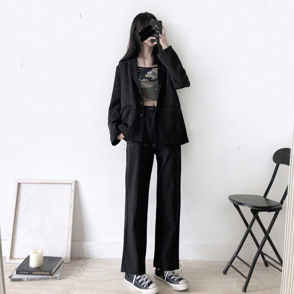 Áo blazer dài tay phong cách cổ điển cỡ lớn giản dị thời trang dành cho nữ | BigBuy360 - bigbuy360.vn