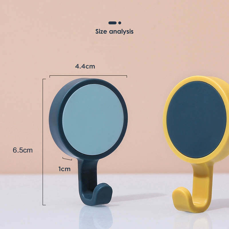 Set 3 Móc Treo Đồ Gắn Tường Màu Sắc Đơn Giản Xoay 360 Độ Tiện Dụng