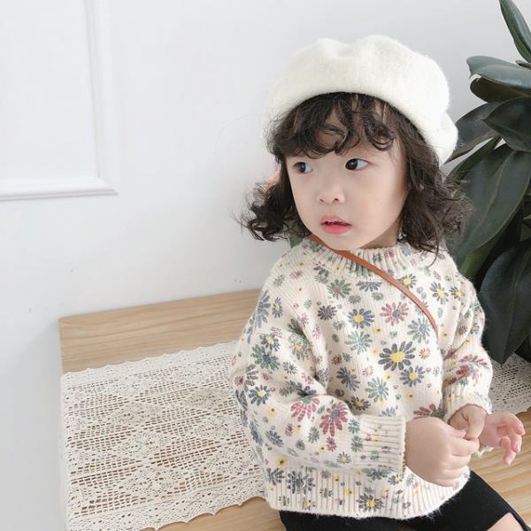 Áo Sweater cổ tròn in họa tiết phong cách Retro Hàn Quốc mới cho nữ