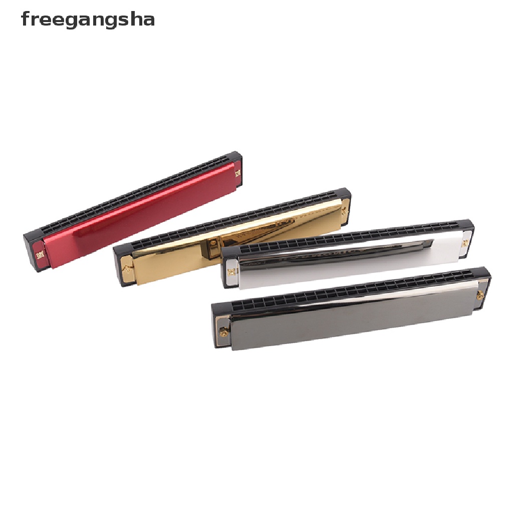 [FREG] Tremolo Harmonica Metal 24 Holes With Case Mouth Organ Key of C For Beginner FDH