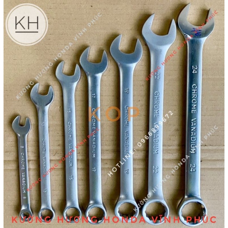 cà lê vòng miệng đủ cỡ 8-24mm ( giá rẻ bán lẻ từng cỡ cà lê vòng miệng dụng cụ sửa chữa xe máy xe đạp ô tô ) (-10%)
