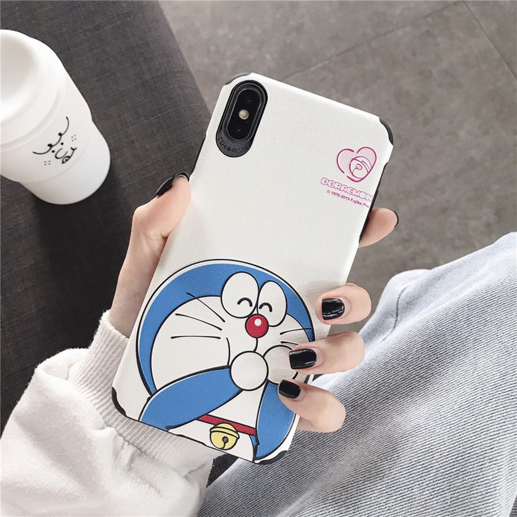 Ốp Lưng Iphone Da IMD chống bẩn, chống sốc Doraemon 2 - D029