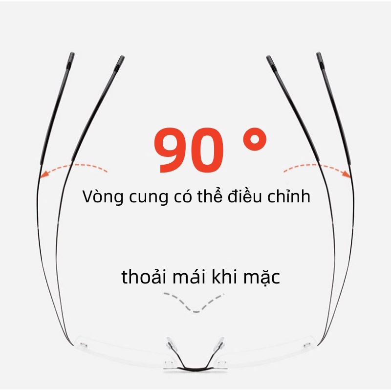 Kính lão dẻo có độ sẵn 1-6 độ cho người già đọc sách kính viễn thị, nam nữ cao cấp nước Đức, êm mắt cực sáng và rõ