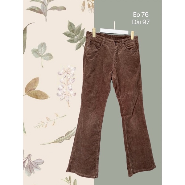 Quần Nhật kaki - nhung tăm - Hàng secondhand