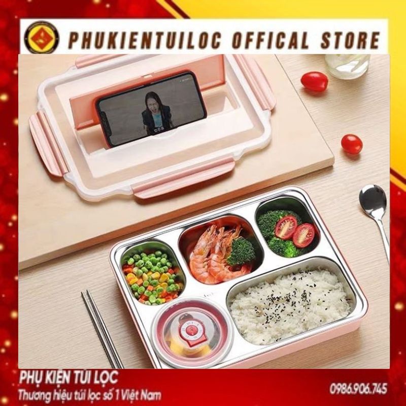 Hộp cơm Lunch Box nhiều ngăn xinh xắn, tiện lợi- Phukientuiloc.com