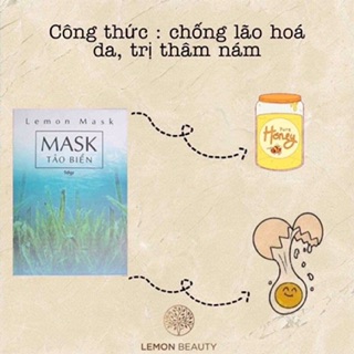 MASK TẢO BIỂN - Lemon mask