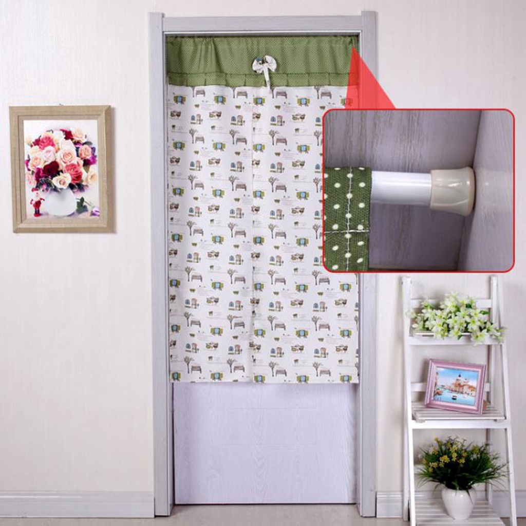 [Flameameer1] Thanh Treo Rèm Cửa Tủ Chén Bằng Kim Loại Thu Gọn Được Đa Năng