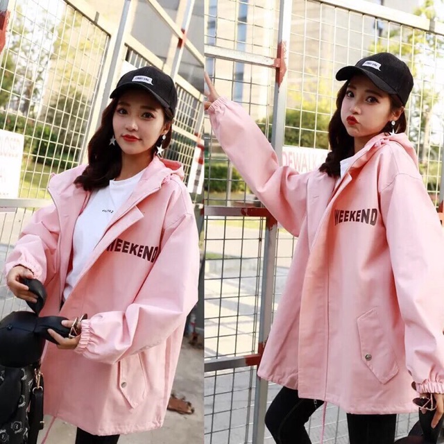 Áo khoác dù nữ in chữ weekend | BigBuy360 - bigbuy360.vn