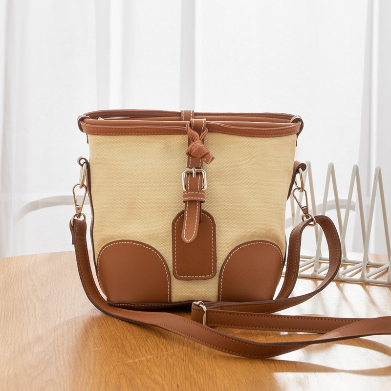 Túi Đeo Chéo Màu Sắc Tương Phản Phong Cách retro Thời Trang Cho Nữ