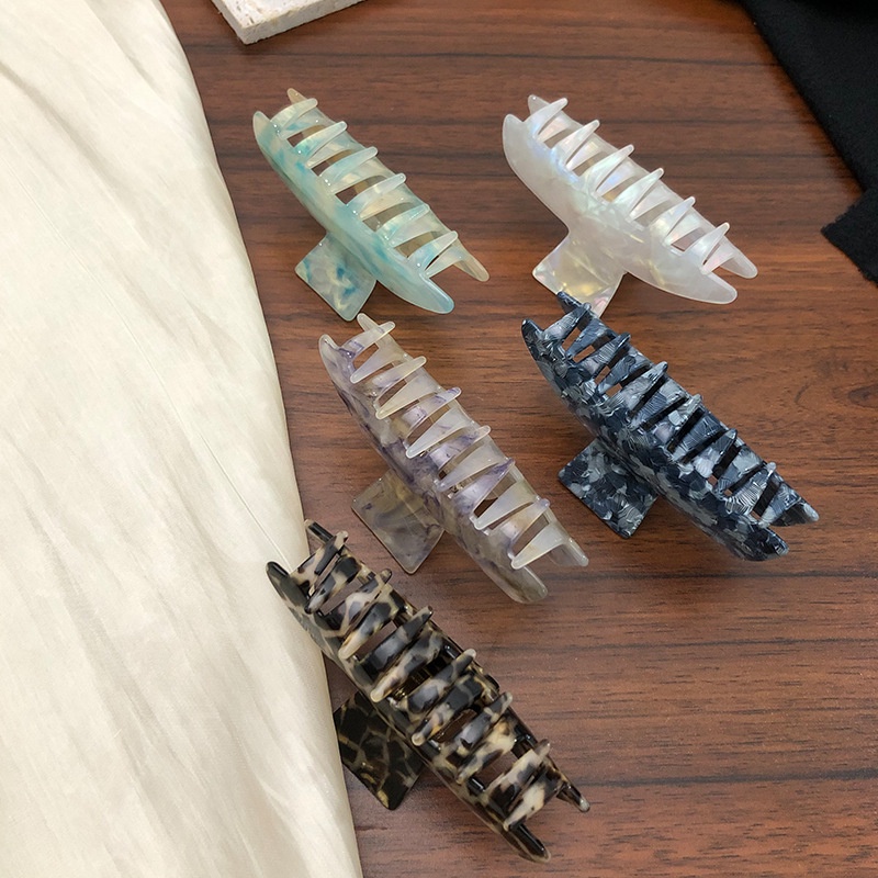 Kẹp Tóc Hình Cá Mập Phong Cách Pháp Cổ Điển Thời Trang Mùa Hè Cao Cấp Dành Cho Nữ