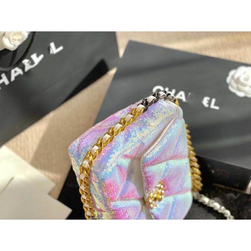 Túi Chanell c19 sequins lấp lánh đổi màu