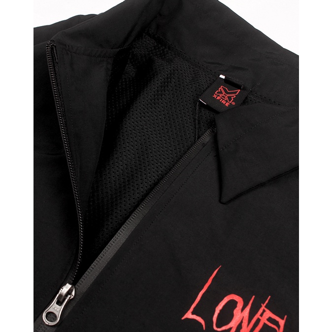 Áo Khoác Gió Nam Nữ Dù Trượt Nước Màu Đen Có Túi Trong Oversized LoneWolf -  Local Brand By XFIRE JACK-LONEWOLFDU-D322