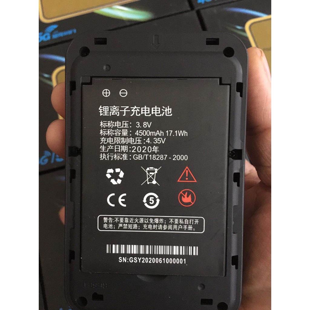 Bộ phát wifi từ sim 4G/5G POCKET H4500 Pin khủng 4500MAh Màn hình LED Hiển thị