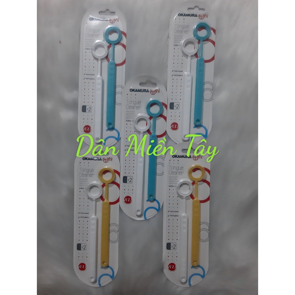 Okamura -Combo 5 Vỉ cạo lưỡi Asahi (Vỉ 2 cây)