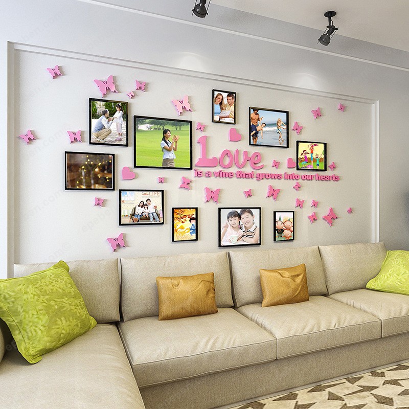 Tranh dán tường mica 3d decor khổ lớn khung ảnh khoảnh khắc trang trí, phòng làm việc, phòng họp Nhiều Size - EPeBen