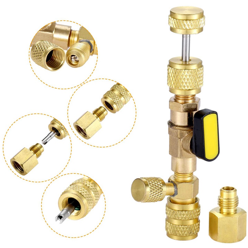 Dụng Cụ Tháo Lõi Van R410A R22 Với Hai Kích Thước SAE 1 / 4 Và 5 / 16 Cổng R404A R407C R134A R12 R32 HVAC