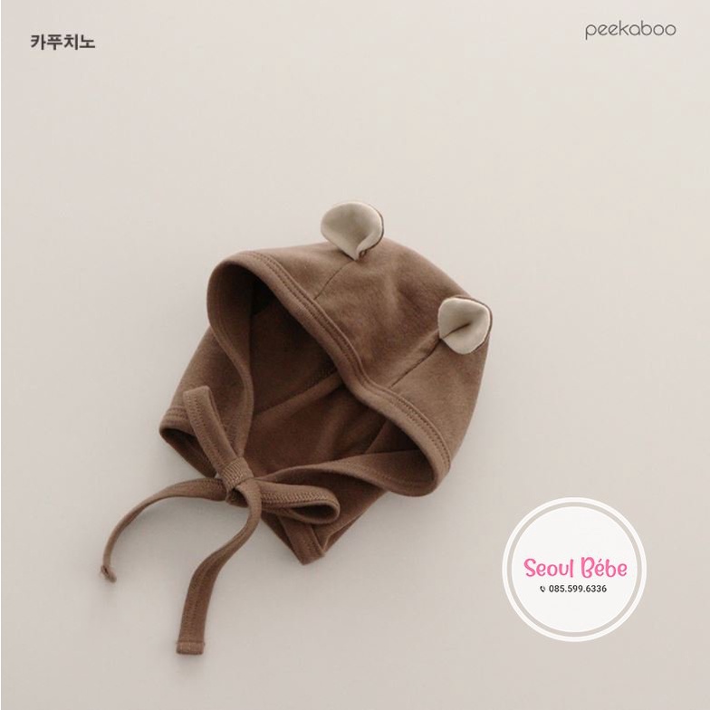 Mũ tai bộ Peekaboo basic phụ kiện cho bé made in Korea