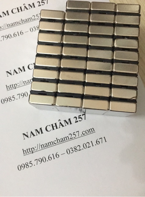 Nam châm viên khối 50x25x10mm siêu mạnh, loại nam châm trắng đất hiếm 50x25x10mm lực hút siêu mạnh