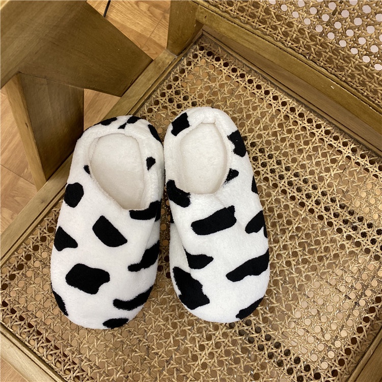 Dép bông đi trong nhà hình bò sữa dễ thương