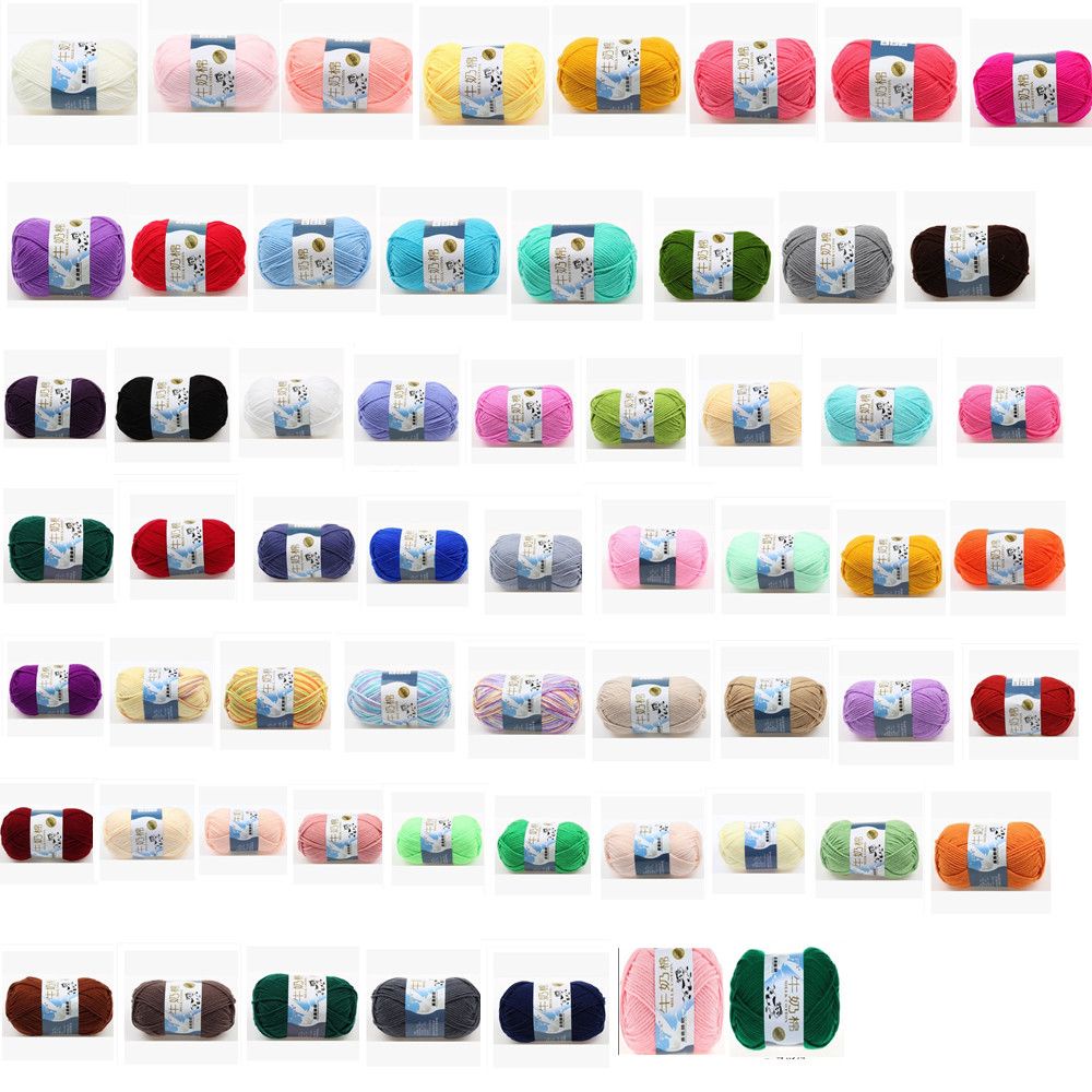 1 Cuộn Len cotton Sữa cotton Chất Lượng Cao Mềm Mại Nhiều Màu Sắc
