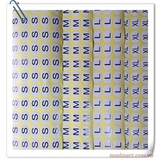 Decal dán size SML đầy đủ size để dán quần áo