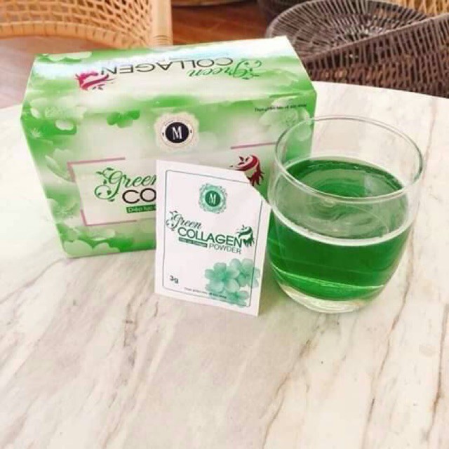 Diệp Lục Collagen Chính Hãng - Green Collagen Powder Hộp 30 Gói