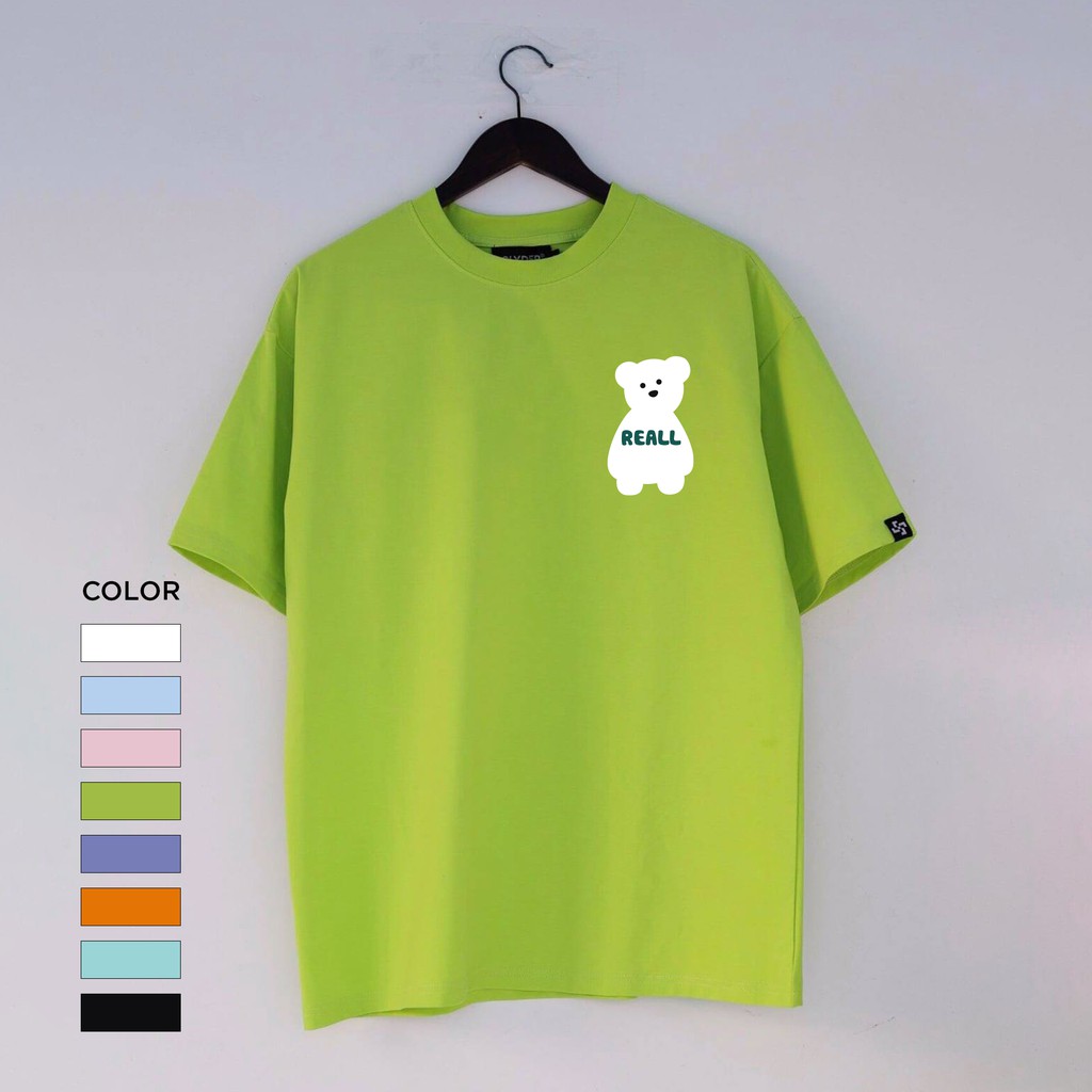 Áo thun nam nữ in gấu SATUDR REALL- Áo thun UNISEX,vải 100% cotton (V76)