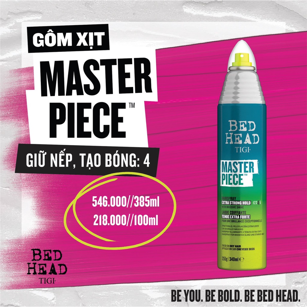 Keo Xịt Tóc Giữ Nếp Vừa Tigi bedhead Masterpiece Hairspray 340ml - Tigi Chính Hãng
