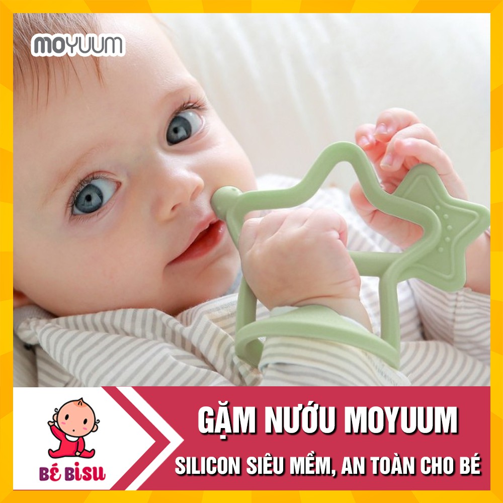 Gặm nướu cầm tay Moyuum Hàn Quốc silicon siêu mềm, an toàn cho bé thumbnail