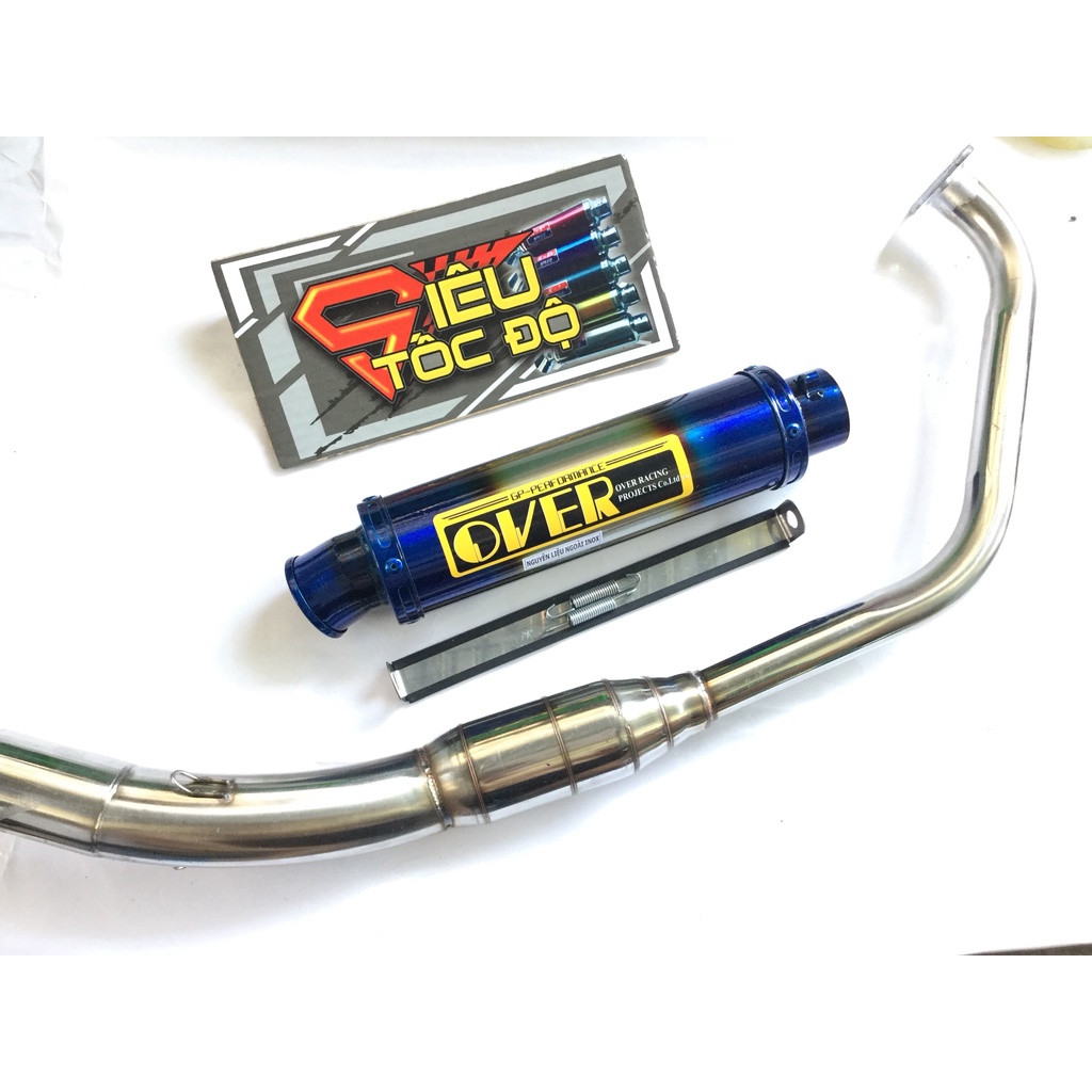 Bộ pô OVER full cổ BẦU HƠI INOX GẮN CHO NHIỀU LOẠI XE