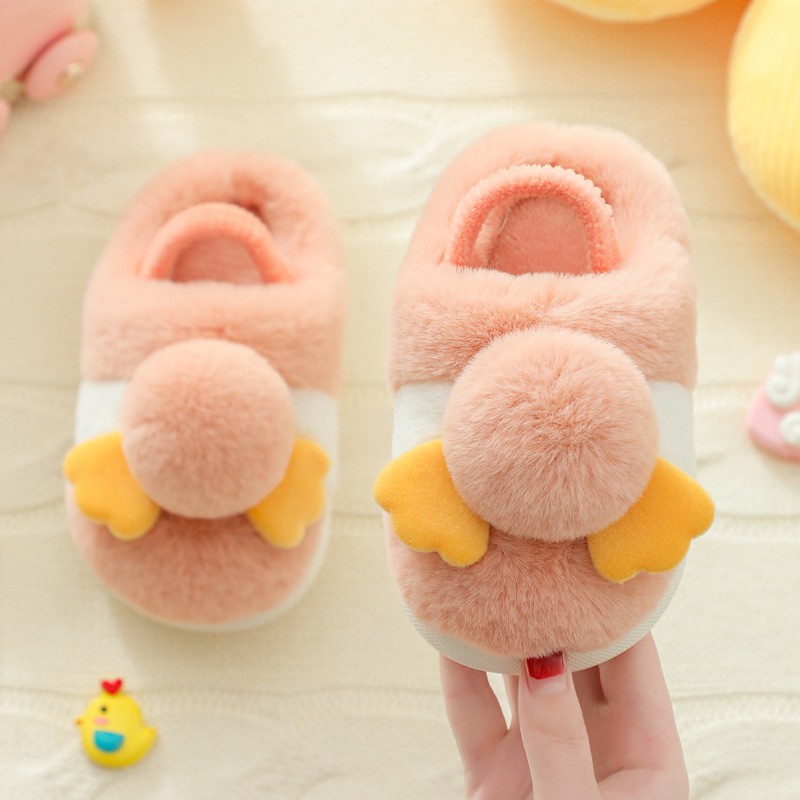 Dép Bông Đi Trong Nhà Cho Bé Yêu Hình Gà Con Đáng Yêu Từ 1-3 Tuổi Nhà Bạn Có Quai Sau