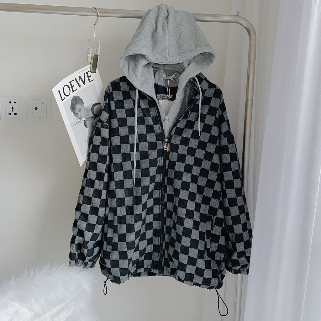 Áo khoác jeans kẻ caro A2072 SUSTORE2019