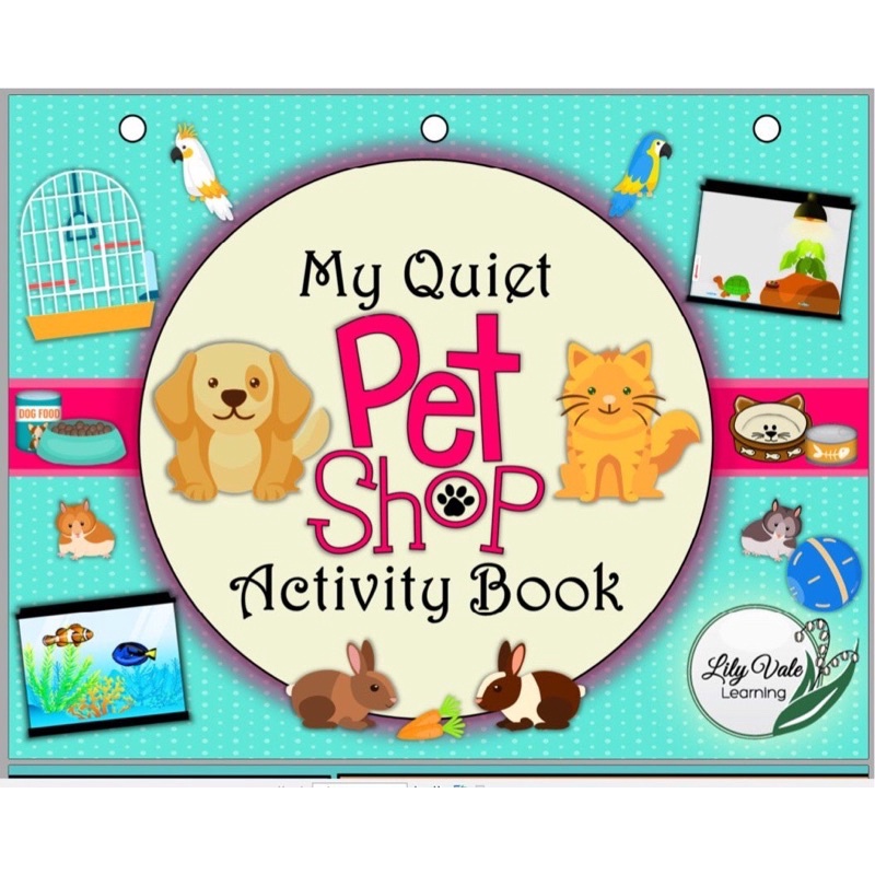 Học liệu bóc dán Montessori - Bộ đồ chơi thú cưng- Pet shop busy book