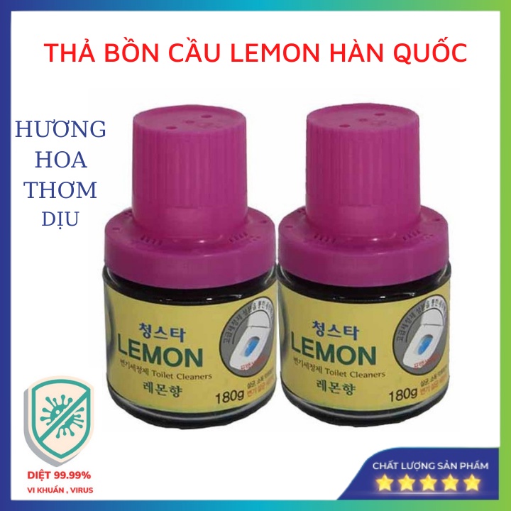 Lọ Thả Cầu Lemon Hàn Quốc Cao Cấp - Diệt Sạch Vi Khuẩn Và Tỏa Hương Thơm Dịu