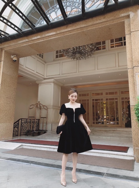 Xả hàng-Đầm xoè nhung kết chuổi | BigBuy360 - bigbuy360.vn