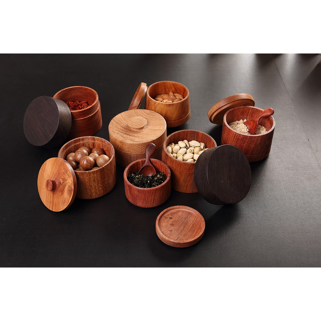hũ đựng gia vị, hạt khô👍AN TOÀN TUYỆT ĐỐ👍100% gỗ tự nhiên,đựng các loại hạt khô, lá gia vị, decor siêu đẹp | BigBuy360 - bigbuy360.vn
